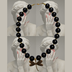 Collar Ónix & Libélula Dorada