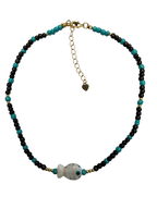 Collar Pececito Black&Turquesa