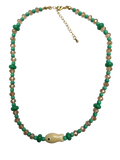 Collar Esmeralda & Pececito Marfil