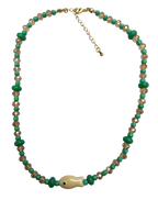 Collar Esmeralda & Pececito Marfil