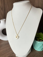 Collar dije corazón perlado